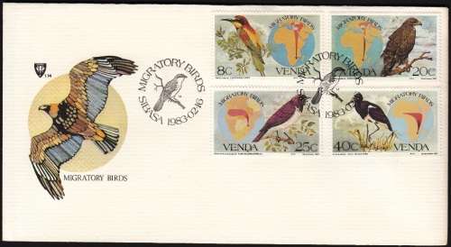 VENDA 1983: OFFICIAL FDC 1.14 - MIGRATORY BIRDS
