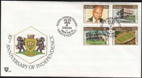 VENDA 1989:OFFICIAL FDC 2.16 10th ANNIVERSARY OF INDEPENDENCE+ FREE STAMP CARD