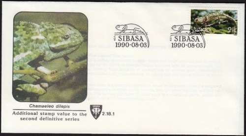 VENDA 1990:OFFICIAL FDC 2.18.1 ADDITIONAL 21c STAMP VALUE+ FREE DATE-STAMP CARD