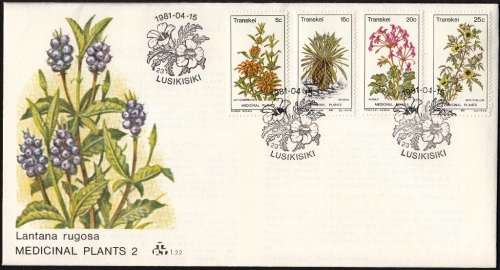 TRANSKEI 1981: FDC#1.22 - MEDICINAL PLANTS (2nd)