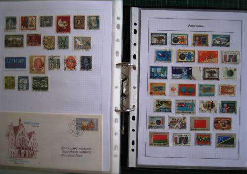 LARGE FILE CONTAINING APPR. 1650 STAMPS AS LISTED NEATLY ARRANGED NOT MOUNTED