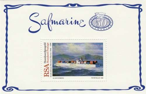 RSA 1996: 50th ANNIVERSARY OF SAFMARINE MINISHEET MNH (SACC 972)