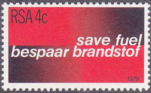 RSA 1979: SAFE FUEL - BESPAAR BRANDSTOF 4c PAIR MNH (SACC 461-462)