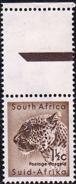 UNION 1961: DEFINITIVE ISSUE MARGINAL 1½c LEOPARD MNH (SACC 186)