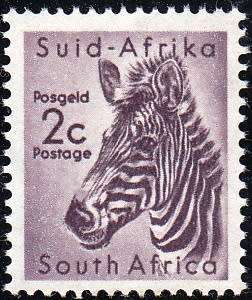 UNION 1961: DEFINITIVE ISSUE 2c MOUNTAIN ZEBRA MNH (SACC 187)