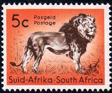 UNION 1961: DEFINITIVE ISSUE 5c LION MNH (SACC 190)
