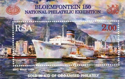 RSA 1996: BLOEMFONTEIN 150 NATIONAL PHILATELIC EXHIBITION MINISHEET MNH (SACC 979)