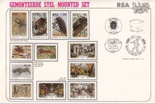 RSA 1987 MOUNTED SET OF STAMPS AS ISSUED BY PHILATELIC SERVICES