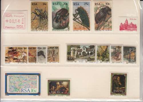 RSA 1987 MOUNTED SET OF STAMPS AS ISSUED BY PHILATELIC SERVICES