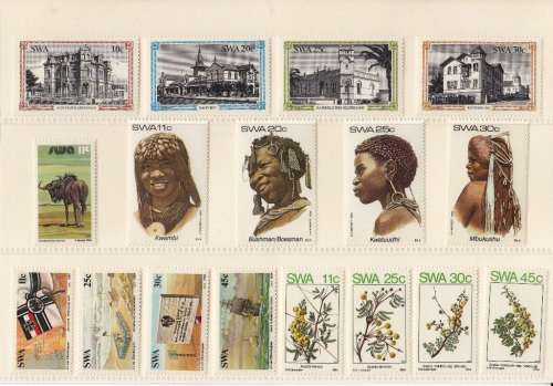 SWA  FULL SET OF STAMPS ISSUED DURING 1984 BY PHILATELIC SERVICES