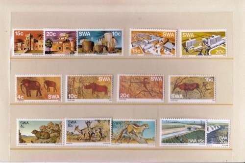 SWA  FULL SET OF STAMPS + MINISHEET ISSUED DURING 1976 BY PHILATELIC SERVICES
