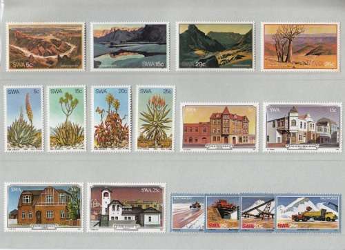 SWA  FULL SET OF STAMPS + MINISHEET ISSUED DURING 1981 BY PHILATELIC SERVICES