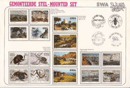 SWA FULL SET OF STAMPS ISSUED DURING 1987 MNH (SACC 485-501)