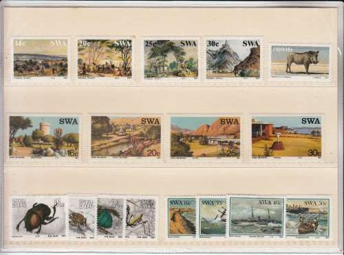SWA FULL SET OF STAMPS ISSUED DURING 1987 MNH (SACC 485-501)