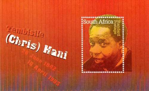 RSA 2003: CHRIS HANI MINISHEET MNH (SACC 1536)