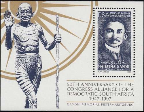 RSA MINI SHEET1997: 50th Anniversary of the Congress Alliance for a Democratic S.A. MNH (SACC 1032)