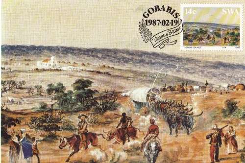 SWA POSTCARDS#46-49 1987: PAINTINGS BY THOMAS BAINES CTO UNUSED