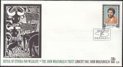 NAMIBIA 1997: OFFICIAL FDC 2.29 - ARTIST JOHN MUAFANGELO - UNADDRESSED