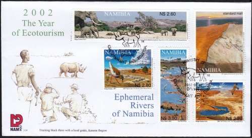NAMIBIA FDC 3.34 2002: EPHEMERAL RIVERS OF NAMIBIA