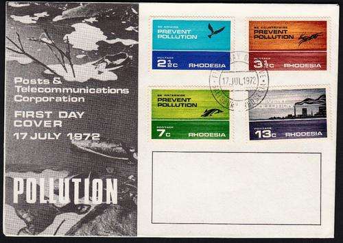 RHODESIA FDC 1972: PREVENT POLUTION: unaddressed