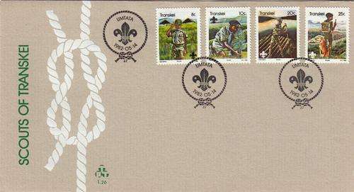 TRANSKEI FDC#2,26 1982: SCOUTS OF TRANSKEI