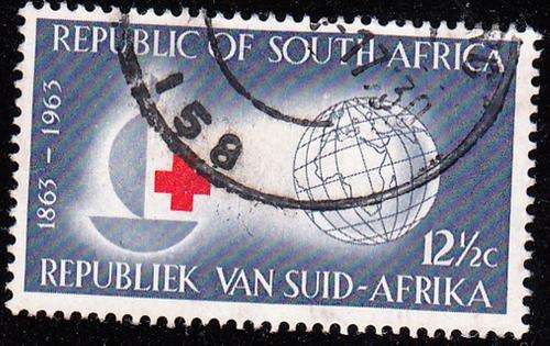 RSA 1963 CENTENARY OF RED CROSS  12 1/2c STAMP USED
