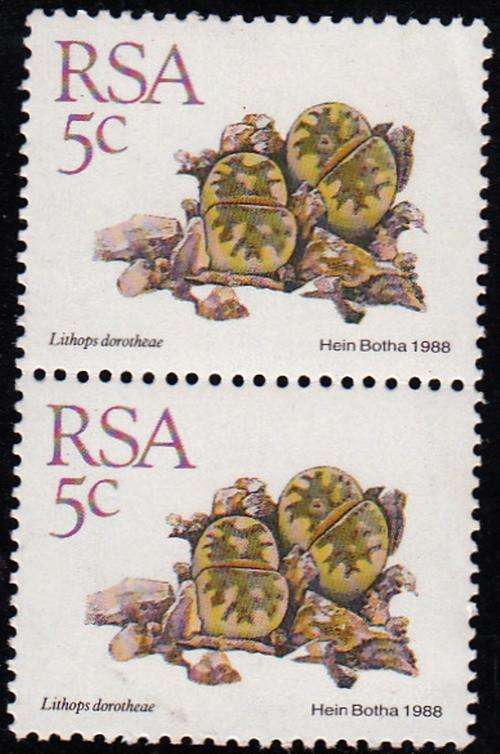 RSA 1988: 5th DEF. ISSUE TWO 5c STAMPS MNH (SACC 670)