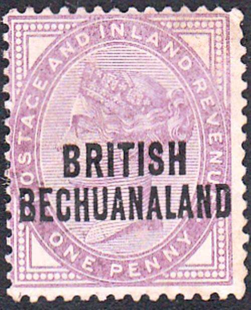 BRITISH BECHUANALAND: 1891 OVERPRINT ON GB "ONE PENNY" - MH SACC33