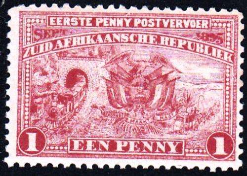 ZAR 1895: EERSTE PENNY POSTVERVOER MH  (SACC 222)