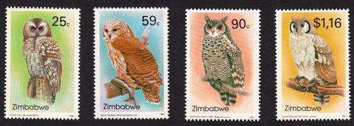 ZIMBABWE 1993: OWLS FULL SET MNH