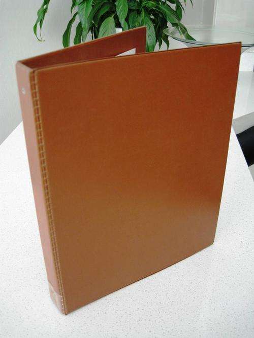 LARGE SIZE BROWN OLD STYLE STAMP ALBUM 50 PAGES
