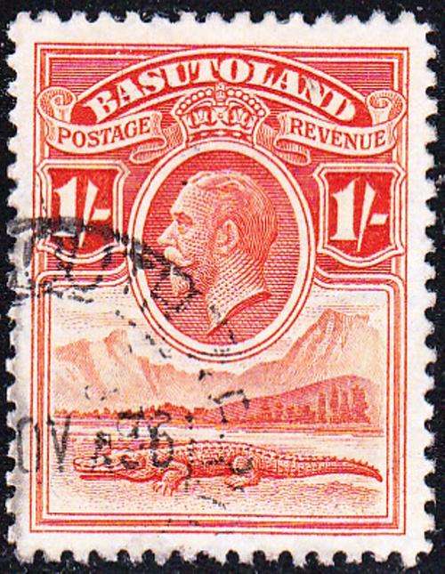 BASUTOLAND 1933: KGV DEFINITIVE ISSUE 1 SHILLING USED (SACC7)