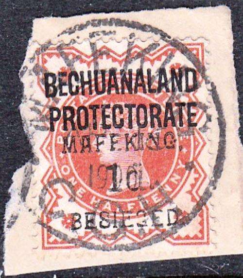 ANGLO BOER WAR: MAFEKING SIEGE 1900: 1d ON 1/2d BECHUANALAND PROTECTORATE ON PAPER USED  (SACC3)