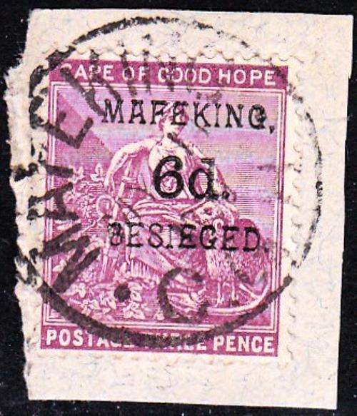 ANGLO BOER WAR MAFEKING SEIGE 1900: 6d on 3d CAPE of GOOD HOPE SG4 CAT ÃÂ£275