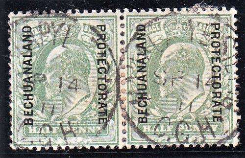 BECHUANALAND PROTECTORATE 1904: KEVII PAIR HALF PENNY USED (SACC 65)