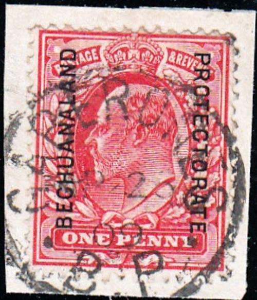 BECHUANALAND PROTECTORATE 1904: KEVII ONE PENNY USED (SACC 66): POSTMARK GABERONES