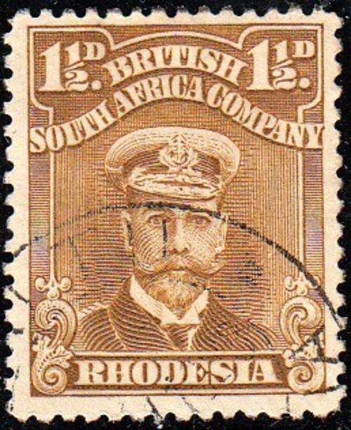 BSAC RHODESIA 1917: "THE ADMIRALS" 1 1/2d  PERF 14 USED (SACC198)