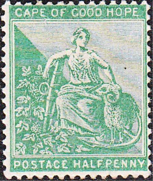 CAPE OF GOOD HOPE 1896: HOPE SITTING HALF PENNY MH (SACC56a)