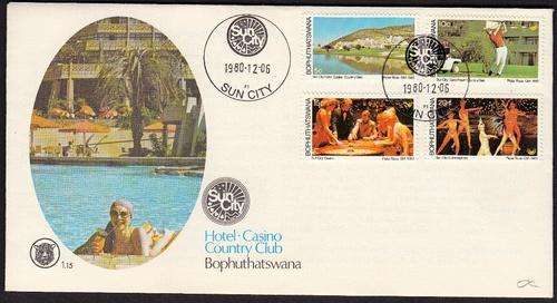 BOBHUTHATSWANA OFFICIAL FDC 1.15 1980: SUN CITY