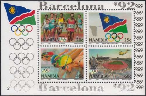 NAMIBIA 1992: MINIATURE SHEET OLYMPIC GAMES BARCELONA MNH (SACC 64)
