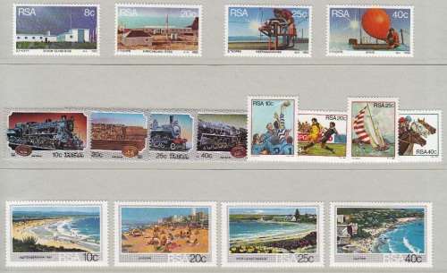 RSA STAMPS ISSUED DURING 1983 MNH (SACC 541-556) incl MINISHEET NO. 13