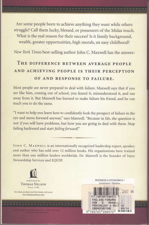 FAILING FORWARD - JOHN MAXWELL