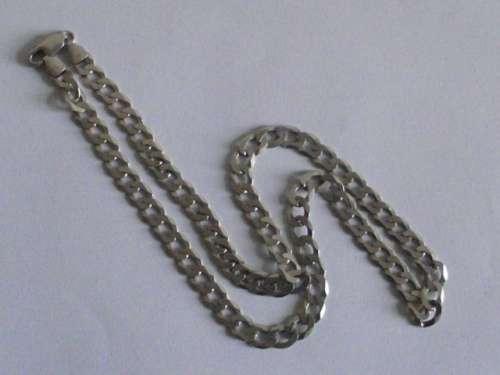 LOVELY STRONG GENTS STERLING SILVER NECKLACE