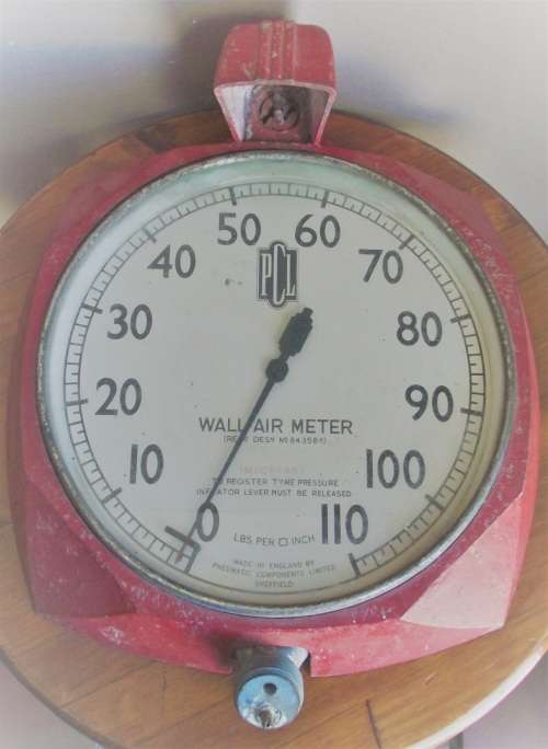VINTAGE PCL GAS STATION AIR METER INFLATER
