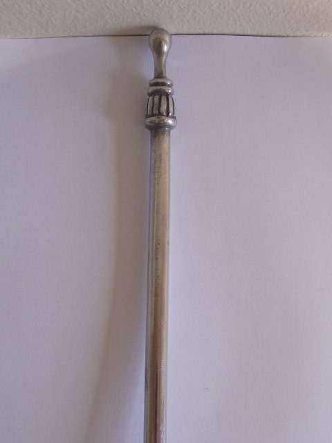 GORGEOUS CARROL BOYES STAINLESS STEEL AND PEWTER SERVING SPOON