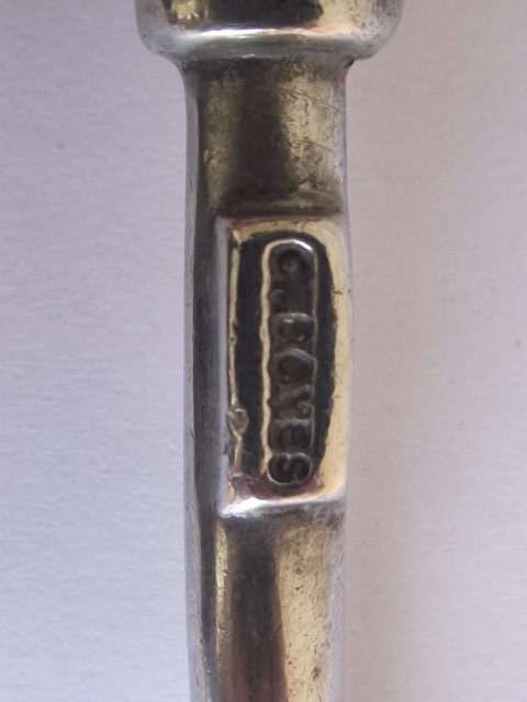 GORGEOUS CARROL BOYES STAINLESS STEEL AND PEWTER SERVING SPOON