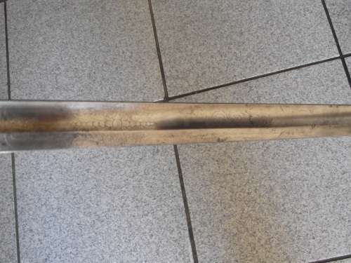 BRITISH  CAVALRY OFFICERS PATTERN SWORD AND  METAL SCABBARD