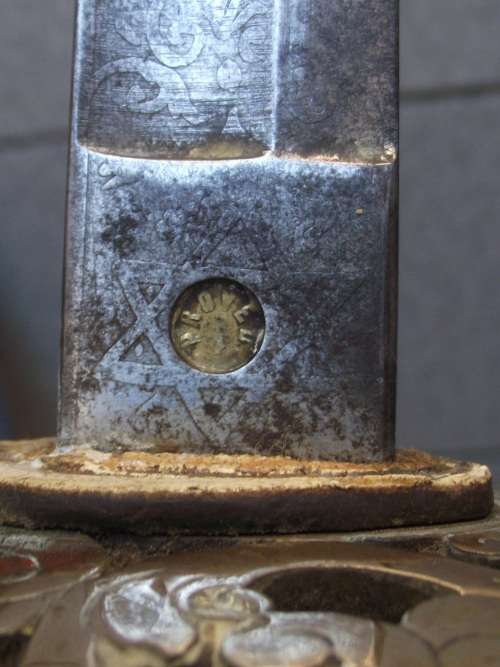 BRITISH  CAVALRY OFFICERS PATTERN SWORD AND  METAL SCABBARD