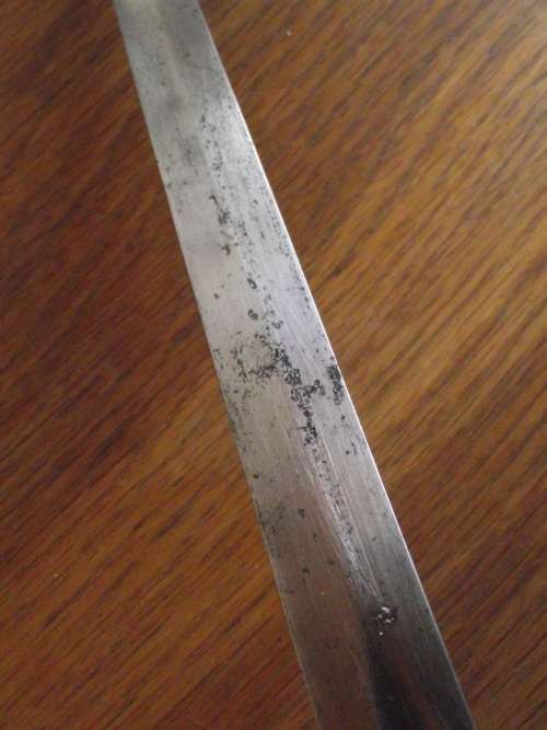 BRITISH  CAVALRY OFFICERS PATTERN SWORD AND  METAL SCABBARD