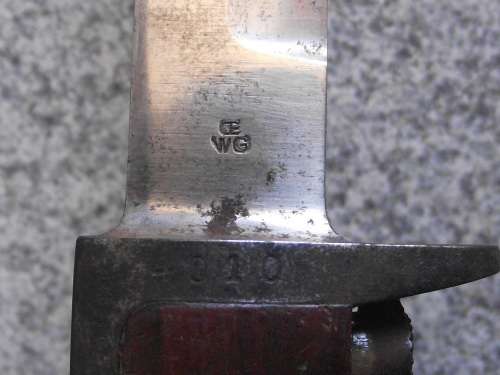 NORWEGIAN KRAG JORGENSEN M.1894 BAYONET STAMPED CEWG
